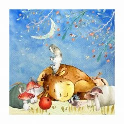 Bilderwelten Aquarell Hirsch im Herbst - 220 x 220 cm - Durchmesser: 220 cm