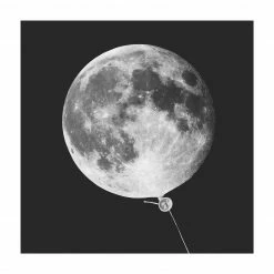 Bilderwelten Luftballon mit Mond - 120 x 120 cm - Durchmesser: 120 cm