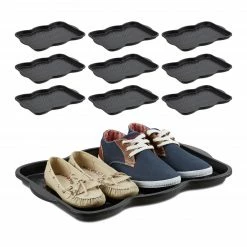 Relaxdays 10 x Schuhabtropfschale klein für 2 Paar