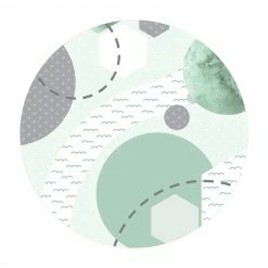 Bilderwelten Kinderteppich grafisch - Wald und Fluss - 180 x 180 cm - Durchmesser: 180 cm