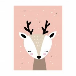 Bilderwelten Glückliches Reh - 120 x 160 cm - Durchmesser: 160 cm