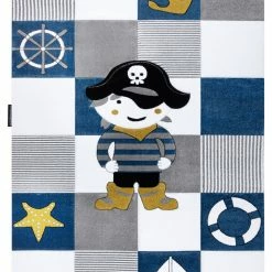 RugsX Kinderteppich PETIT CORSAIR PIRAT ANKER - 160 x 220 cm