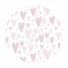 Bilderwelten Kleine und große gezeichnete Rosa Herzen - 220 x 220 cm - Durchmesser: 220 cm