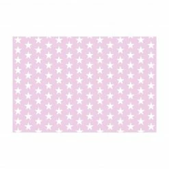 Bilderwelten Weiße Sterne auf Rosa - 180 x 120 cm - Durchmesser: 120 cm