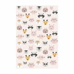 Bilderwelten Skandinavische freundliche Tiergesichter - 100 x 150 cm - Durchmesser: 150 cm