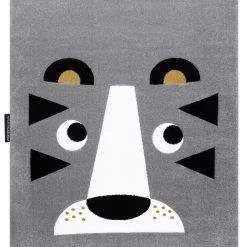 RugsX Kinderteppich PETIT LION LÖWE grau - 120 x 170 cm