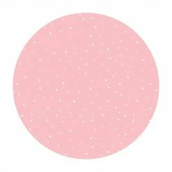Bilderwelten Gezeichnete Punkte auf Pastellrosa - 180 x 180 cm - Durchmesser: 180 cm