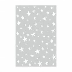 Bilderwelten Gezeichnete Sterne im Grauen Himmel - 120 x 180 cm - Durchmesser: 180 cm