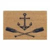 Relaxdays Kokos Fußmatte mit Anker & Ruder