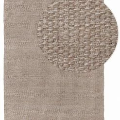 Benuta Wollteppich Lana - Beige - 80 x 150 cm