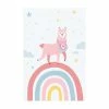 Bilderwelten Lama auf Regenbogen mit Sternen - 40 x 60 cm - Durchmesser: 60 cm