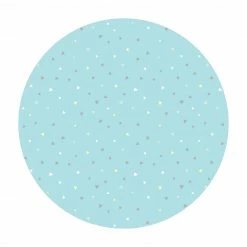 Bilderwelten Bunte Pastelldreiecke auf Blau - 200 x 200 cm - Durchmesser: 200 cm