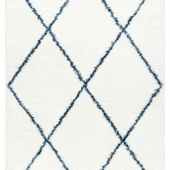 RugsX Teppich UNION 3683 Gitter sahne / blau - 200 x 290 cm