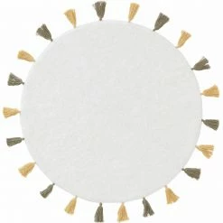 Benuta Kinderteppich Malu - Gelb - Grün - 120 x 120 cm - Durchmesser: 120 cm