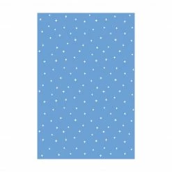 Bilderwelten Gezeichnete Weiße Kreuze auf Blau - 140 x 210 cm - Durchmesser: 210 cm