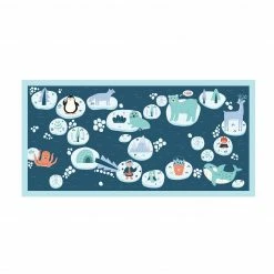 Bilderwelten Antarktis - Eisbär Rudi möchte Fisch - 80 x 40 cm - Durchmesser: 40 cm