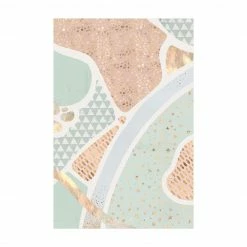 Bilderwelten Abstrakte Seelandschaft Pastellmuster - 100 x 150 cm - Durchmesser: 150 cm