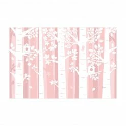 Bilderwelten Bäume im Wald Rosa - 360 x 240 cm - Durchmesser: 240 cm