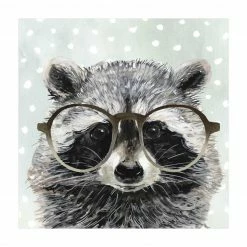 Bilderwelten Bebrillte Tiere - Waschbär - 120 x 120 cm - Durchmesser: 120 cm