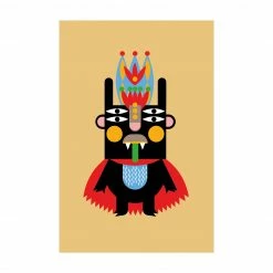 Bilderwelten Collage Ethno Monster - König - 100 x 150 cm - Durchmesser: 150 cm