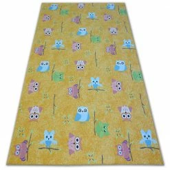 RugsX Teppich für Kinder OWLS gelb - 150 x 200 cm