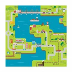 Bilderwelten Straßen - Stadt Land Fluss - 220 x 220 cm - Durchmesser: 220 cm