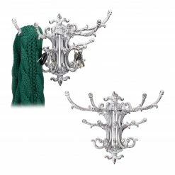 Relaxdays 2 x Wandgarderobe Vintage weiß