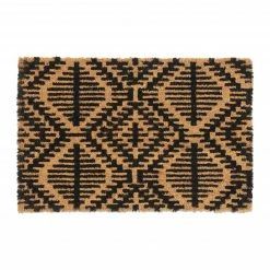 Relaxdays Kokos Fußmatte mit geometrischem Muster