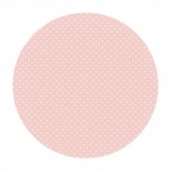 Bilderwelten No.YK57 Weiße Punkte auf Rosa - 60 x 60 cm - Durchmesser: 60 cm