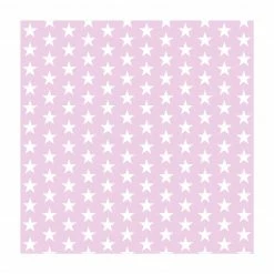 Bilderwelten Weiße Sterne auf Rosa - 140 x 140 cm - Durchmesser: 140 cm