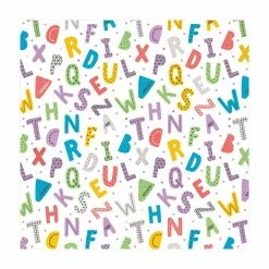 Bilderwelten Alphabet mit Herzen und Punkten in Bunt - 60 x 60 cm - Durchmesser: 60 cm