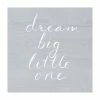 Bilderwelten Holzwand grau - Dream big - 40 x 40 cm - Durchmesser: 40 cm