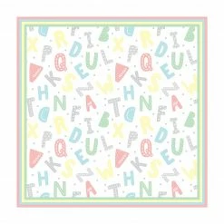 Bilderwelten Alphabet in Pastellfarben mit Rahmen - 160 x 160 cm - Durchmesser: 160 cm