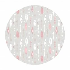 Bilderwelten Indianerpfeile mit Herzen Rosa Grau - 140 x 140 cm - Durchmesser: 140 cm