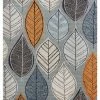 RugsX Modern Teppich MUNDO E0641 Blätter - 80 x 150 cm
