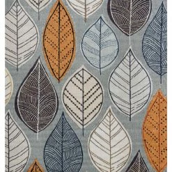 RugsX Modern Teppich MUNDO E0641 Blätter - 80 x 150 cm