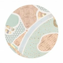 Bilderwelten Abstrakte Seelandschaft Pastellmuster - 120 x 120 cm - Durchmesser: 120 cm