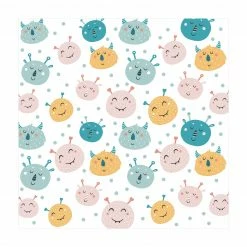 Bilderwelten Freundliche Monstergesichter mit Punkten - 60 x 60 cm - Durchmesser: 60 cm