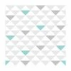 Bilderwelten No.YK64 Dreiecke Grau Weiß Türkis - 60 x 60 cm - Durchmesser: 60 cm