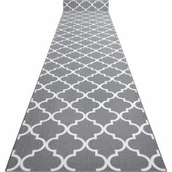 RugsX Läufer Antirutsch 100 cm grau 30352 - Tiefe: 450 cm