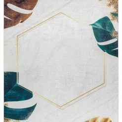 RugsX ANDRE 1150 Waschteppich Blätter, - 120 x 170 cm