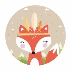 Bilderwelten Indianerfuchs - 40 x 40 cm - Durchmesser: 40 cm