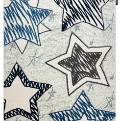RugsX Kinderteppich PETIT STARS Sterne blau - 80 x 150 cm