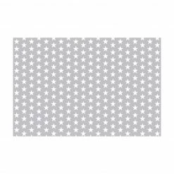 Bilderwelten Weiße Sterne auf grauem Hintergrund - 270 x 180 cm - Durchmesser: 180 cm