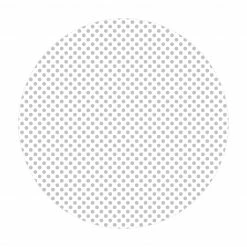 Bilderwelten Punkte Grau auf Weiß - 120 x 120 cm - Durchmesser: 120 cm