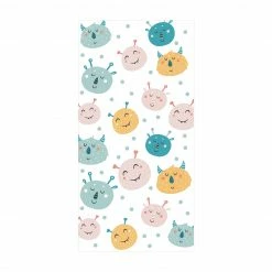 Bilderwelten Freundliche Monstergesichter mit Punkten - 110 x 220 cm - Durchmesser: 220 cm