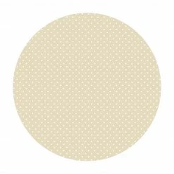 Bilderwelten No.YK56 Weiße Punkte auf Creme - 60 x 60 cm - Durchmesser: 60 cm