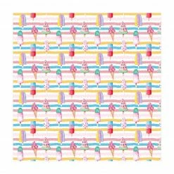 Bilderwelten Aquarell Eis Bunt mit Punkten - 80 x 80 cm - Durchmesser: 80 cm