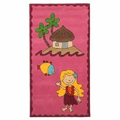 THEKO die markenteppiche Kinderteppich Maui - Pink - 100 cm x 160 cm