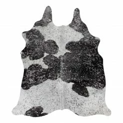 Top Square Rinderfell de Luxe - Weiß / Schwarz